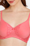 Rosaline Padded Non-Wired 3/4th Coverage T-Shirt Bra - Strawberry Pink — thumbnail 4